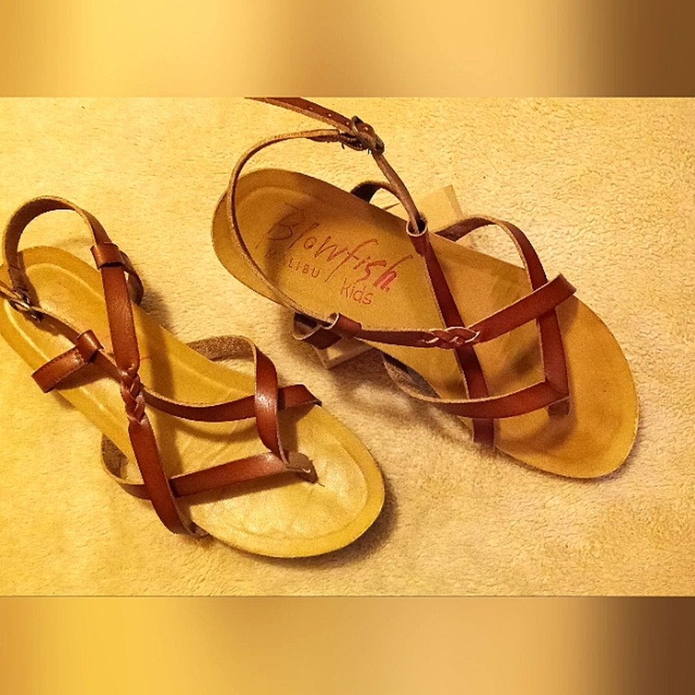 Kids brown sandals girls size 4 by Blowfish Malibu Kids.